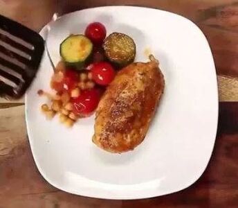 Poulet avec tsukini et pois chiches